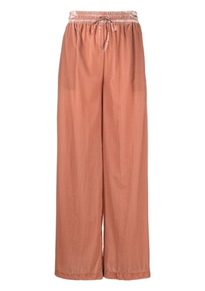 TWINSET wide-leg velvet trousers - Pink