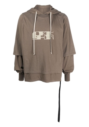 Rick Owens DRKSHDW graphic-print long sleeves hoodie - Brown
