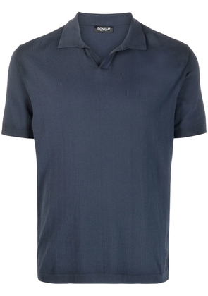 DONDUP short-sleeved cotton polo shirt - Blue