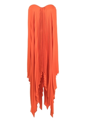 STYLAND pleated asymmetric dress - Orange