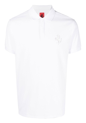 Ferrari logo-print polo shirt - White