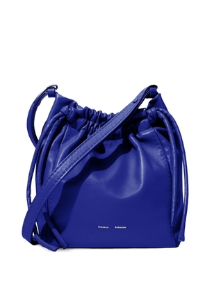 Proenza Schouler engraved-logo drawstring shoulder bag - Blue