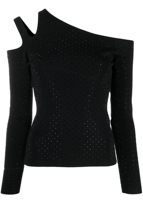 LIU JO crystal-embellished one-shoulder top - Black