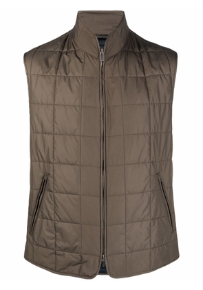 Mazzarelli zipped quilted gilet - Green