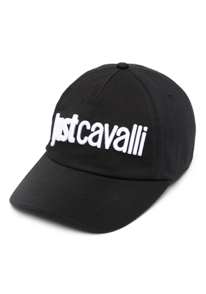 Just Cavalli logo-embroidered cotton baseball cap - Black