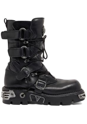 Rabanne x New Rock buckled leather boots - Black