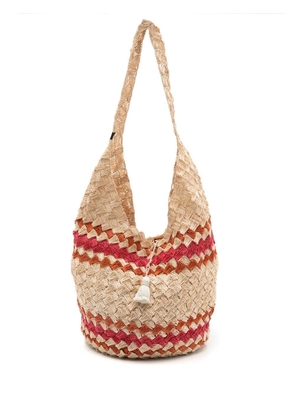 Nannacay Santa Isabel straw shoulder bag - Neutrals