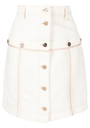 Acler Prestwich button-up skirt - White
