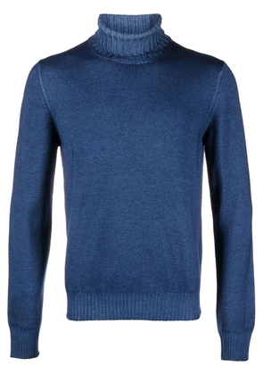 Tagliatore fine-knit roll-neck jumper - Blue