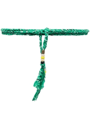 Alanui Long Bandana braided belt - Green