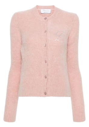 Blumarine crystal-embellished knitted cardigan - Pink