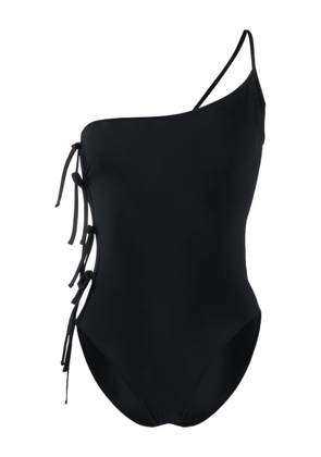 Rick Owens knot-detailing one-shoulder swimsuit - Black