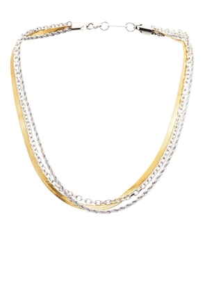 DARKAI layered chain necklace - Silver