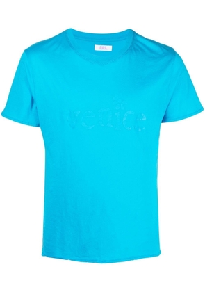 ERL Venice-print detail T-shirt - Blue
