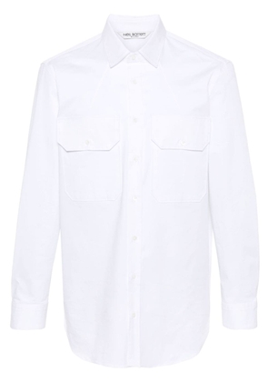 Neil Barrett chest-pockets long-sleeve shirt - White