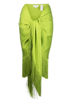 Michael Kors Collection fringed midi skirt - Green