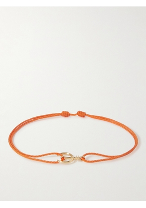 Luis Morais - Gold and Cord Bracelet - Men - Orange