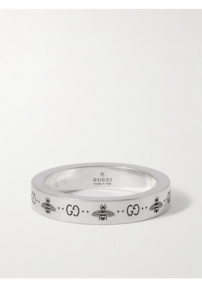Gucci - Logo-Engraved Silver Ring - Men - Silver - 15