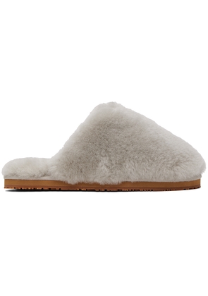 Mou Gray Fur Slippers