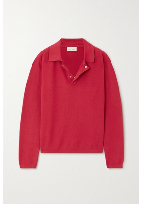 HIGH SPORT - Brooke Cotton-piqué Polo Sweater - Red - x small,small,medium,large,x large