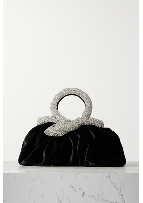Clio Peppiatt - Eve Embellished Velvet Tote - Black - One size