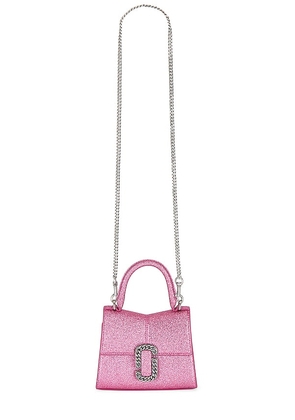 Marc Jacobs The Galactic Glitter St. Marc Mini Top Handle Bag in Pink.