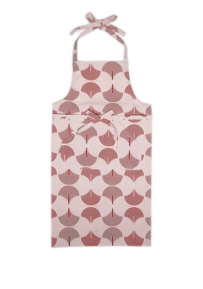 La DoubleJ abstract-print apron - Red