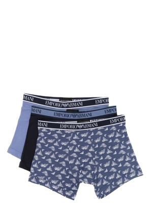 Emporio Armani logo-waistband boxers (pack of 3) - Blue