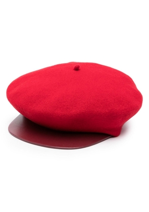 Emporio Armani logo-embroidered wool beret