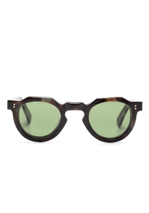 Lesca Crown tortoiseshell round-frame sunglasses - 59
