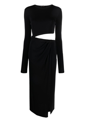 THE ANDAMANE long-sleeve maxi dress - Black