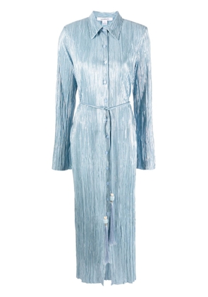 Sabina Musayev plissé-effect long dress - Blue