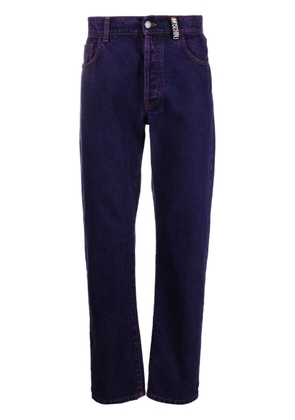 Moschino tapered-leg coloured jeans - Purple