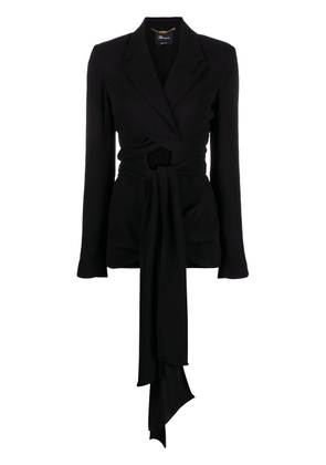Blumarine cut-out tie-detail jacket - Black
