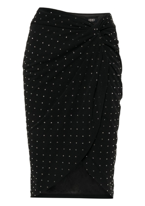 LIU JO crystal-embellished pencil skirt - Black