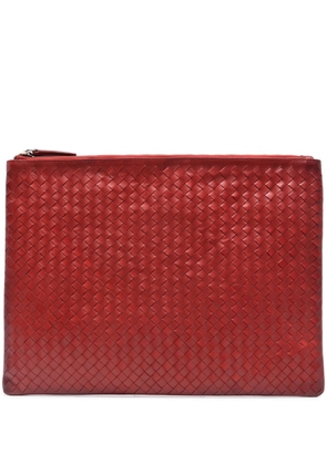 DRAGON DIFFUSION A4 handwoven leather pochette - Red