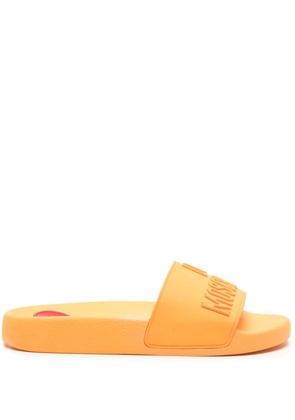 Love Moschino logo-embossed slip-on flip flop - Orange