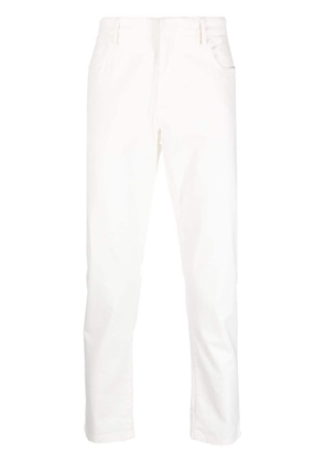 Eleventy tapered cropped trousers - White
