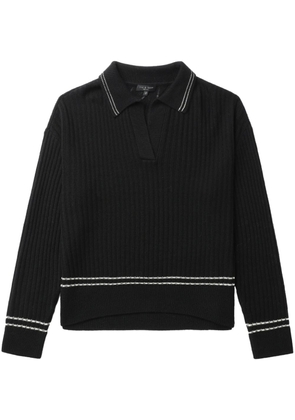 rag & bone polo-collar merino wool jumper - Black
