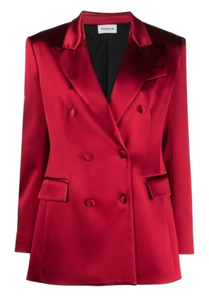 P.A.R.O.S.H. double-breasted satin blazer - Red