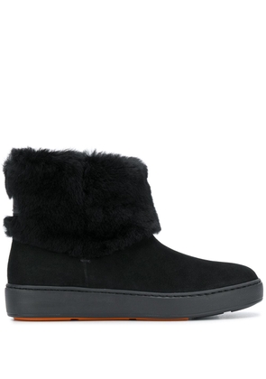 Santoni fur-trimmed snow boots - Black