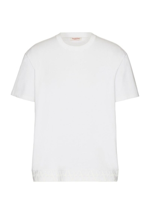 Valentino Garavani Cotton Logo-Hem T-Shirt