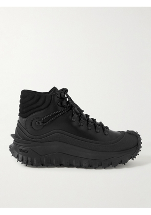 Moncler - Trailgrip Rubber-Trimmed Leather and GORE-TEX® Boots - Men - Black - EU 40