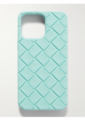 Bottega Veneta - Intrecciato Rubber iPhone 14 Pro Max Case - Men - Blue