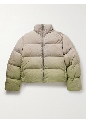Rick Owens - Moncler Cyclopic Quilted Padded Ombré Shell Down Jacket - Men - Neutrals - 1