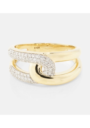 Stone and Strand 10kt gold ring with diamonds