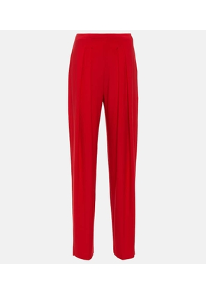 Norma Kamali Low-rise pleated tapered pants