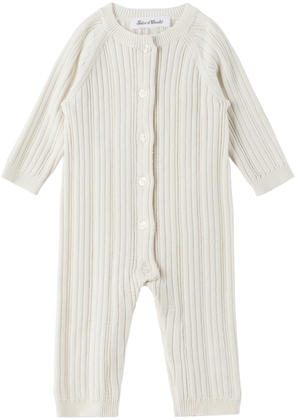 Tartine et Chocolat Baby Off-White Buttoned Jumpsuit