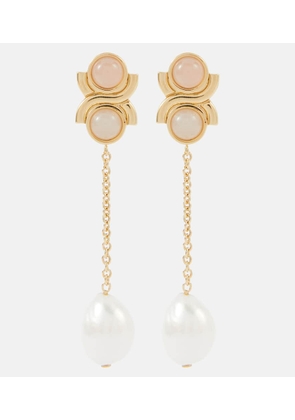 Chloé Embellished faux pearl drop earrings