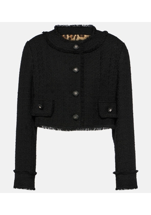 Dolce&Gabbana Cropped wool-blend tweed jacket